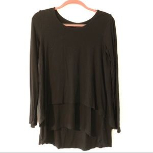 SOFT SURROUNDINGS BLACK LAYERED TOP